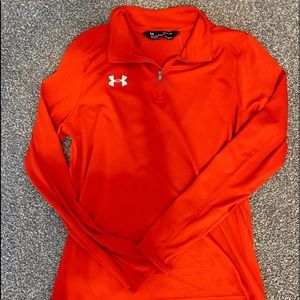 athletic material under armor half zip up